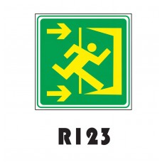 PLACA FOTOLUMINESCENTE SINALIZAÇÃO 20X20 PVC 1MM -R123