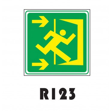 PLACA FOTOLUMINESCENTE SINALIZAÇÃO 20X20 PVC 1MM -R123