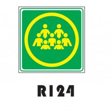 PLACA FOTOLUMINESCENTE SINALIZAÇÃO 20X20 PVC 1MM -R124