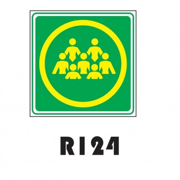PLACA FOTOLUMINESCENTE SINALIZAÇÃO 20X20 PVC 1MM -R124