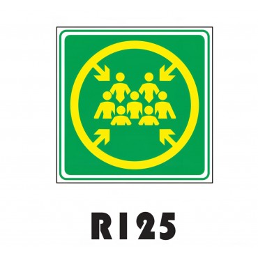 PLACA FOTOLUMINESCENTE SINALIZAÇÃO 20X20 PVC 1MM -R125