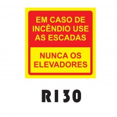 PLACA FOTOLUMINESCENTE SINALIZAÇÃO 20X20 PVC 1MM -R130