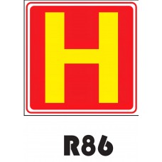 PLACA FOTOLUMINESCENTE SINALIZAÇÃO 20X20 PVC 1MM -R86