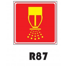 PLACA FOTOLUMINESCENTE SINALIZAÇÃO 20X20 PVC 1MM -R87