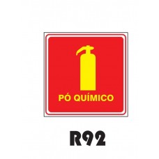 PLACA FOTOLUMINESCENTE SINALIZAÇÃO 20X20 PVC 1MM -R92
