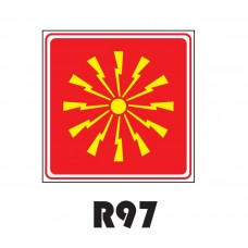 PLACA FOTOLUMINESCENTE SINALIZAÇÃO 20X20 PVC 1MM -R97