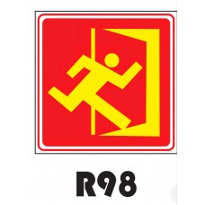 PLACA FOTOLUMINESCENTE SINALIZAÇÃO 20X20 PVC 1MM -R98