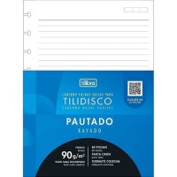 Refil Folhas Caderno Tilidisco Pautado 90G 80F