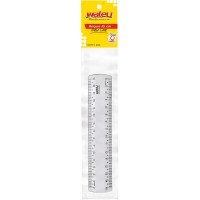 Régua Plástica Cristal Waleu 15 cm