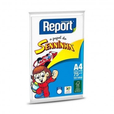 Papel Report A4 75g Senninha Branco C/100 Folhas