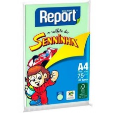 Papel Report A4 75g Senninha Verde C/100 Folhas Papel Report A4 75g Senninha Verde C/100 Folhas