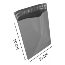 Envelope Saco Plástico Segurança Waleu Cinza Sedex Ecoseg 20x30 - 20 Unid