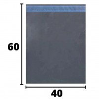 Envelope Saco Plástico Segurança Waleu Cinza Sedex Ecoseg 40x60 - 20 Unid