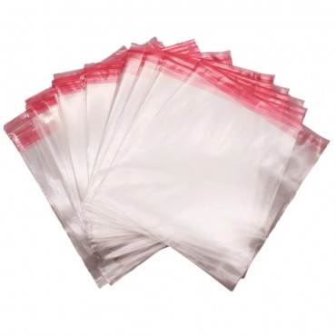 Saco Plástico Adesivado Transparente 8x8+3cm com aba c/100 - Hemon