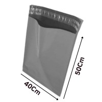 Envelope Saco Plástico Segurança Waleu Cinza Sedex Ecoseg 40x50 - 20 Unid
