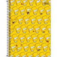 Caderno Universitário Capa Dura 10 Matérias 160 Folhas Simpsons A