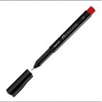Caneta Ponta Porosa Supersoft Pen Faber-Castell 1.0mm Vermelho