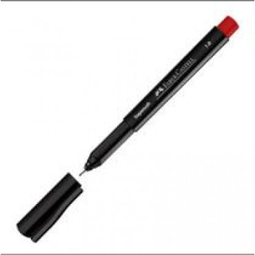 Caneta Ponta Porosa Supersoft Pen Faber-Castell 1.0mm Vermelho