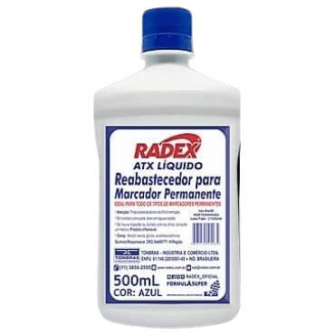 Reabastecedor Para Pincel Atomico Radex ATX 500ml Azul