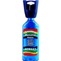 Tinta Dimensional 3D Metallic 35ml Acrilex – Azul 
