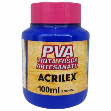 Tinta Fosca PVA Artesanato Acrilex 100 ml Azul Ultramar