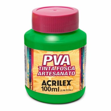 Tinta Fosca PVA Artesanato Acrilex 100 ml Verde Folha