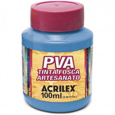 Tinta Fosca PVA Artesanato Acrilex 100 ml Azul Celeste