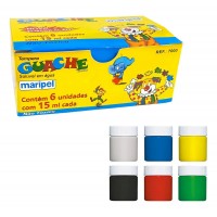 Tinta Guache Maripel 15ml C/ 6 Cores
