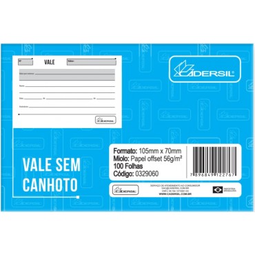 Vale sem Canhoto 50 folhas